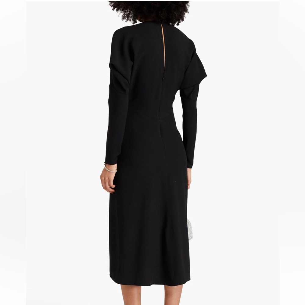 Victoria Beckham Pleated Crepe midi Dress - Picture 3 of 3